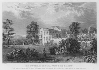 Brougham Hall, Westmorland, la résidence de Henry Brougham, Baron Brougham et Vaux, Lord Chancelier de Grande-Bretagne - Thomas (after) Allom