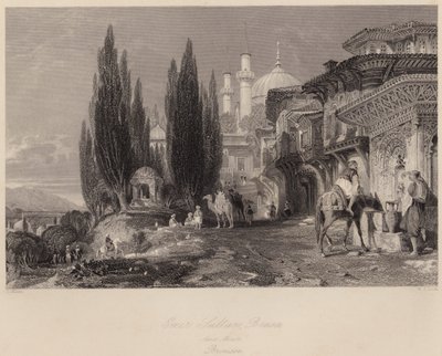 Emir Sultan, Brusa, Asie Mineure, Brousse (gravure) - Thomas (after) Allom