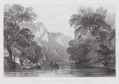 Ferry sur la Derwent, Matlock Bath (gravure) - Thomas (after) Allom