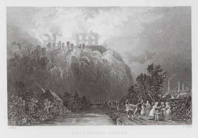 Château de Nottingham (gravure) - Thomas (after) Allom