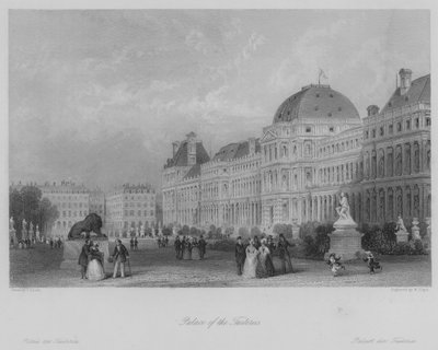 Palais des Tuileries (gravure) - Thomas (after) Allom