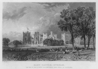 Château de Raby, Durham, la résidence de William-Harry Vane, Duc de Cleveland - Thomas (after) Allom