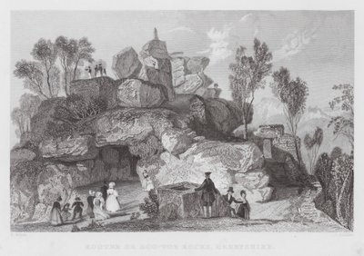 Rooter ou Roo-tor Rocks, Derbyshire (gravure) - Thomas (after) Allom