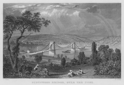 Pont de Scotswood, sur la Tyne - Thomas (after) Allom