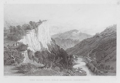 Le High Tor, près de Matlock, Derbyshire (gravure) - Thomas (after) Allom