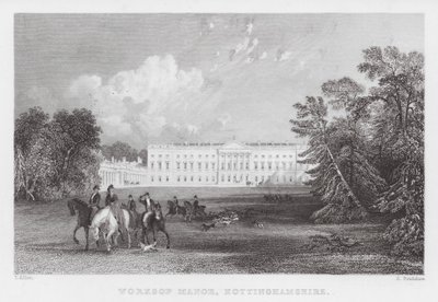 Manoir de Worksop, Nottinghamshire (gravure) - Thomas (after) Allom