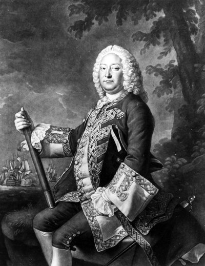 Amiral John Byng, gravé par Richard Houston, vers 1760 (mezzotint) - Thomas (after) Hudson