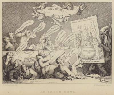 Un hurlement irlandais : réunion de la Convention nationale des Irlandais unis montrant les horreurs du républicanisme exemplifiées par la Révolution française - Thomas (after) Rowlandson