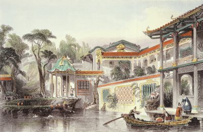 Maison de Conseequa, un marchand chinois, dans la banlieue de Canton, de 