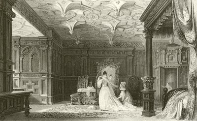 Intérieur de Sizergh Hall, Westmorland - Thomas Allom