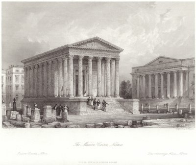 Maison Carrée à Nîmes - Thomas Allom