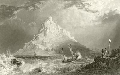 Le Mont Saint-Michel, Cornouailles - Thomas Allom