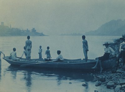 Garçons avec un bateau, rivière Ohio, près de Wheeling, Virginie-Occidentale - Thomas Anshutz