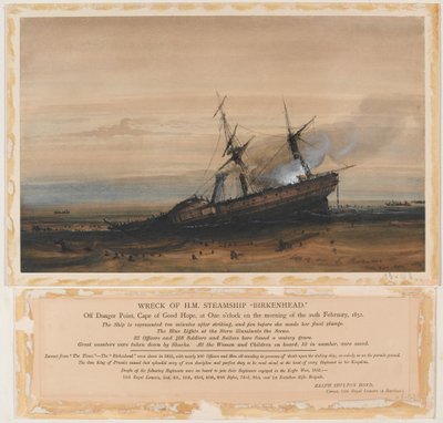 Naufrage du navire à vapeur HM Birkenhead - Thomas Baines