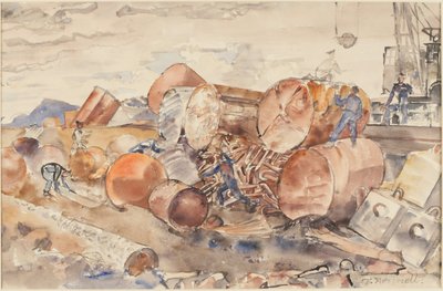 Retrait des bouées, flotteurs et lestes usés et rouillés pour réparation en Grande-Bretagne - Thomas Barclay Hennell