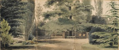 Sentiers et une clôture sous les arbres dans le parc de Merton - Thomas Baxter