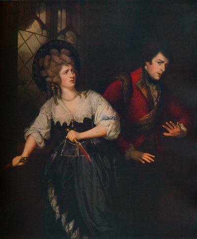Mme Siddons et J. P. Kemble dans la scène du poignard de Macbeth, 1786 - Thomas Beach