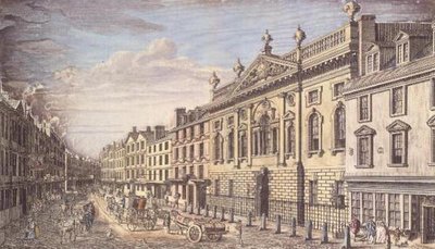 Ironmongers Hall et Fenchurch Street, gravure, d