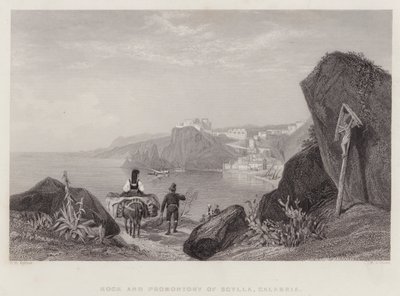 Rocher et promontoire de Scylla, Calabre, Italie (gravure) - Thomas Brabazon Aylmer