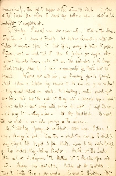 Journaux de Thomas Butler Gunn - Volume 5, page 16, 12-14 août 1852 - Thomas Butler Gunn