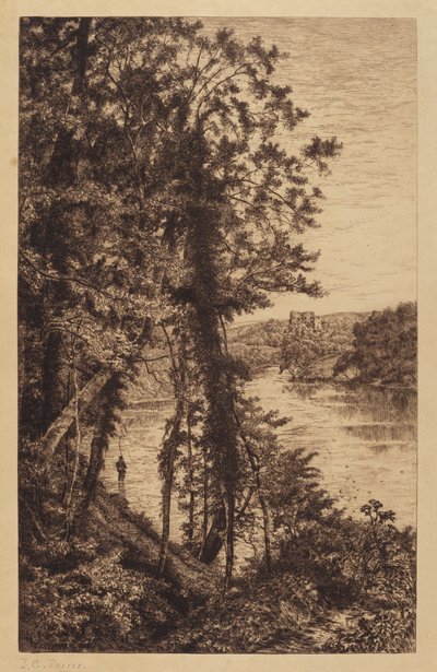 Sans titre (Paysage avec Pêcheur) - Thomas C. Farrer