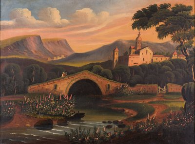 Scène Italienne avec Pont, 1840-1860 - Thomas Chambers