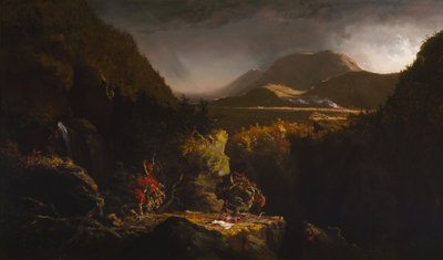 Paysage avec figures : Une scène du "Dernier des Mohicans" - Thomas Cole
