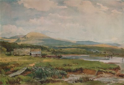 Scène de rivière avec cottages, vers 1887 - Thomas Collier