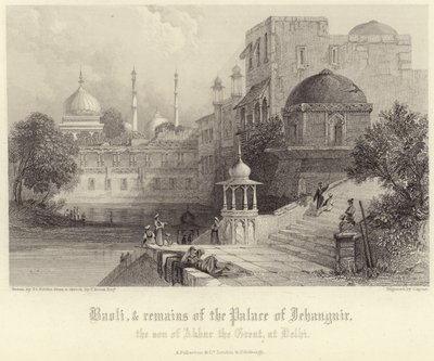 Baoli et vestiges du Palais de Jehanguir - Thomas Colman Dibdin