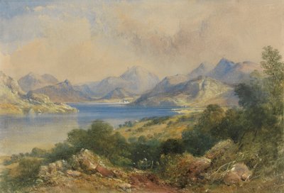 Scène montagneuse avec un lac - Thomas Colman Dibdin