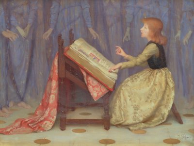 Fille assise dans un intérieur - Thomas Cooper Gotch
