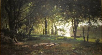 Paysage, rivière et forêt - Thomas Corwin Lindsay