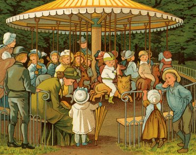 Manège ou carrousel à Paris, Champs-Élysées - Thomas Crane