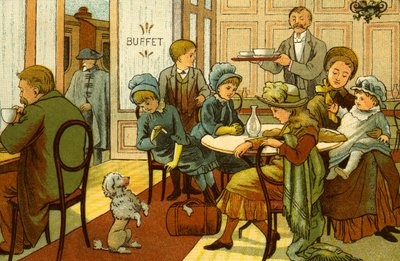 Vacances victoriennes - rafraîchissements au buffet - Thomas Crane
