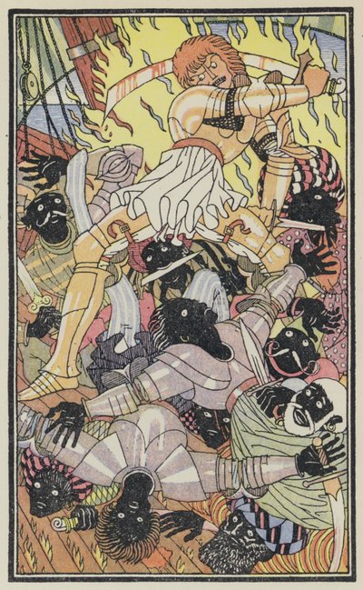 Illustration pour Le Décaméron de Boccace (lithographie couleur) - Thomas Derrick