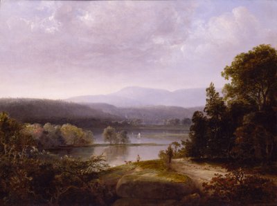 Vue de Rivière avec Chasseurs et Chiens - Thomas Doughty