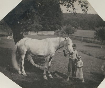Le cheval Billy de Thomas Eakins et deux enfants Crowell à Avondale, Pennsylvanie, vers 1892 - Thomas Eakins