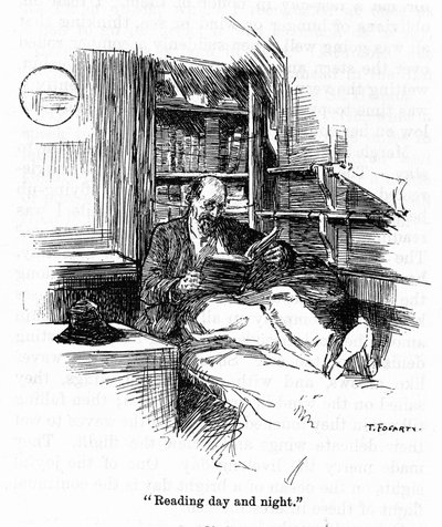 Portrait du capitaine Joshua Slocum (1844-1909) qui a entrepris le premier tour du monde à la voile en 1895. Dessin de Thomas Fogarty (1873-1938) 20ème siècle - Thomas Fogarty
