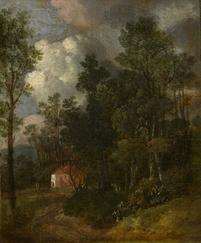 Paysage Boisé avec Figures près d