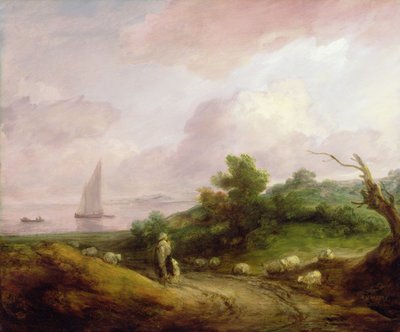 Paysage côtier avec un berger et son troupeau, vers 1783-4 - Thomas Gainsborough
