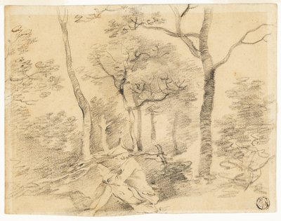 Gainsborough dessinant dans les bois - Thomas Gainsborough
