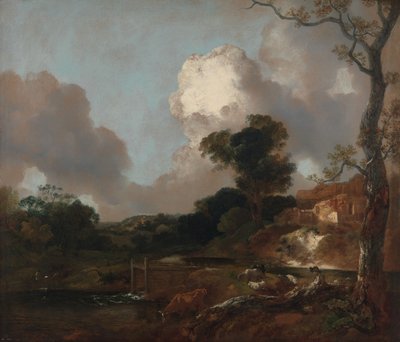 Paysage avec ruisseau et déversoir - Thomas Gainsborough