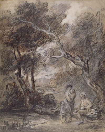 Paysage boisé avec figures - Thomas Gainsborough
