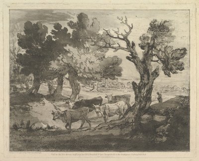 Paysage boisé avec bergers et vaches, 1er août 1797 - Thomas Gainsborough