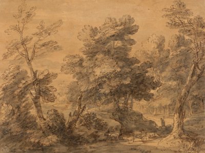 Paysage boisé avec berger et moutons - Thomas Gainsborough