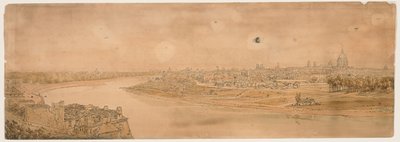 Une sélection de vingt des vues les plus pittoresques de Paris : Une vue générale de Paris, prise de Chaillot - Thomas Girtin