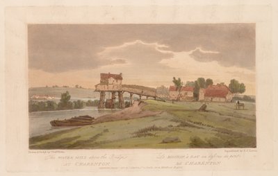 Une sélection de vingt des vues les plus pittoresques de Paris : Le moulin à eau au-dessus du pont...1803 - Thomas Girtin