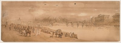 Sélection de vingt des vues les plus pittoresques de Paris : Vue du Pont Neuf et de la Monnaie - Thomas Girtin