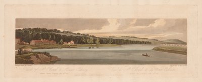 Sélection de vingt des vues les plus pittoresques de Paris : Vue de Saint-Cloud et du Mont Calvaire prise du Pont de Sèvres - Thomas Girtin