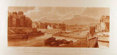 Ansicht der Stadt mit dem Louvre &c vom Pont-Marie aus gesehen - Thomas Girtin
